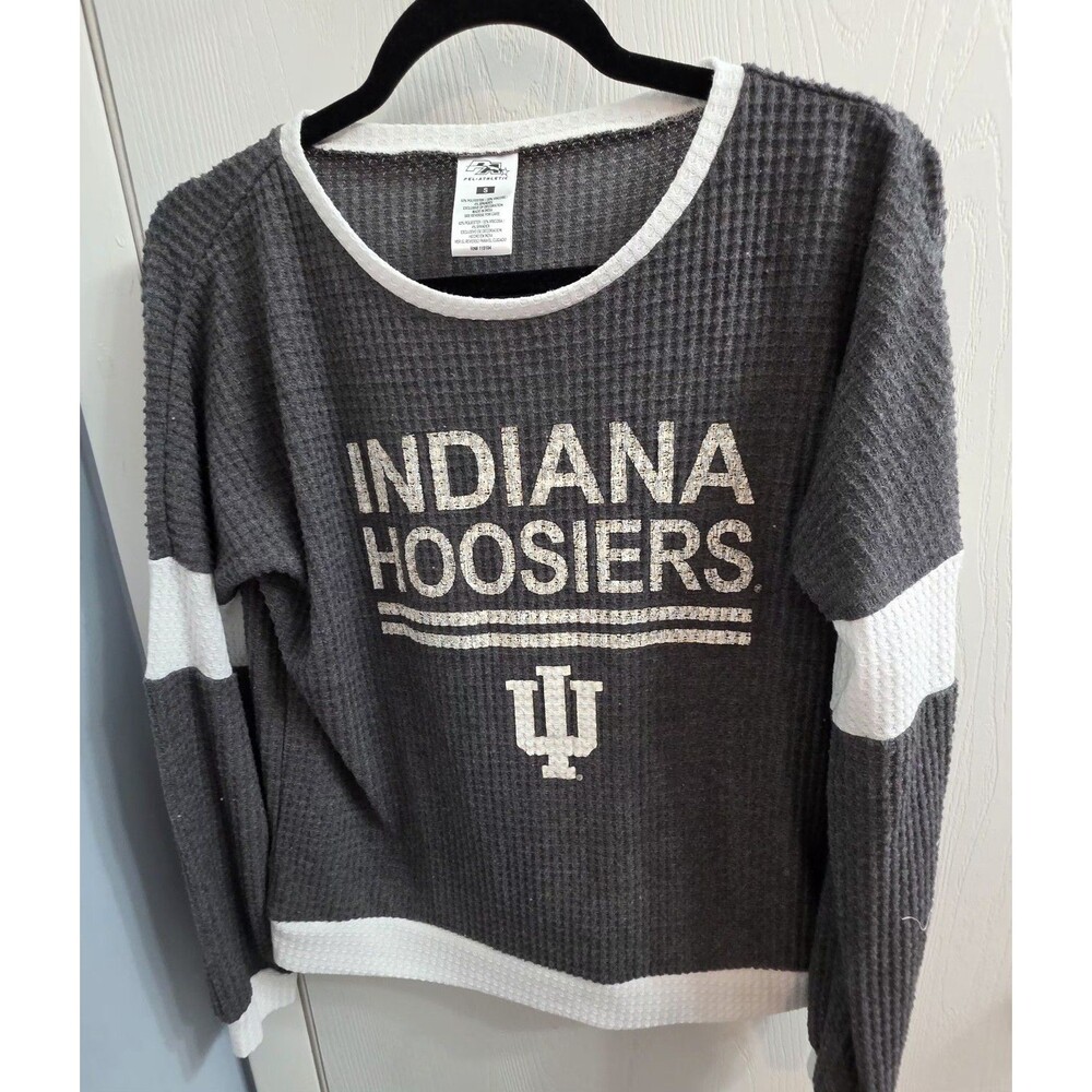 Indiana Hoosiers Pel-Athletic Thermal Waffle Knit Long Sleeve Shirt Womans S
